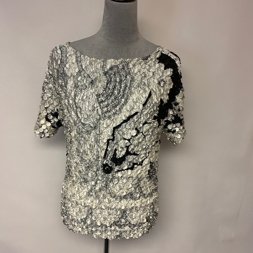 Bubble Popcorn Blouse Y2K Asian Vibe Retro Eclectic Artsy Women’s Medium(est)